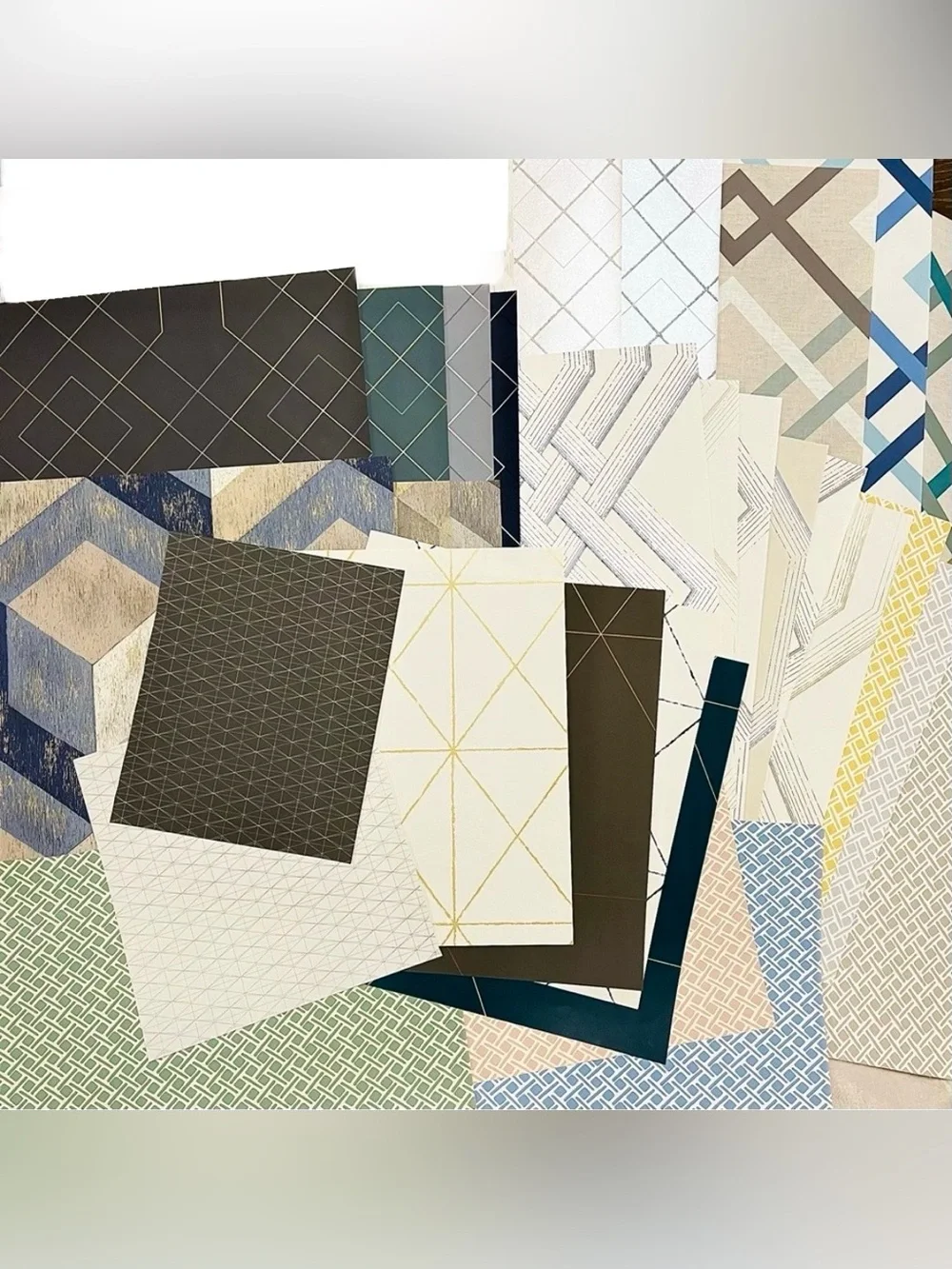 30 Sheets Multicolor Assorted Geometric Patterned wallpaper DIY Sample Sheets